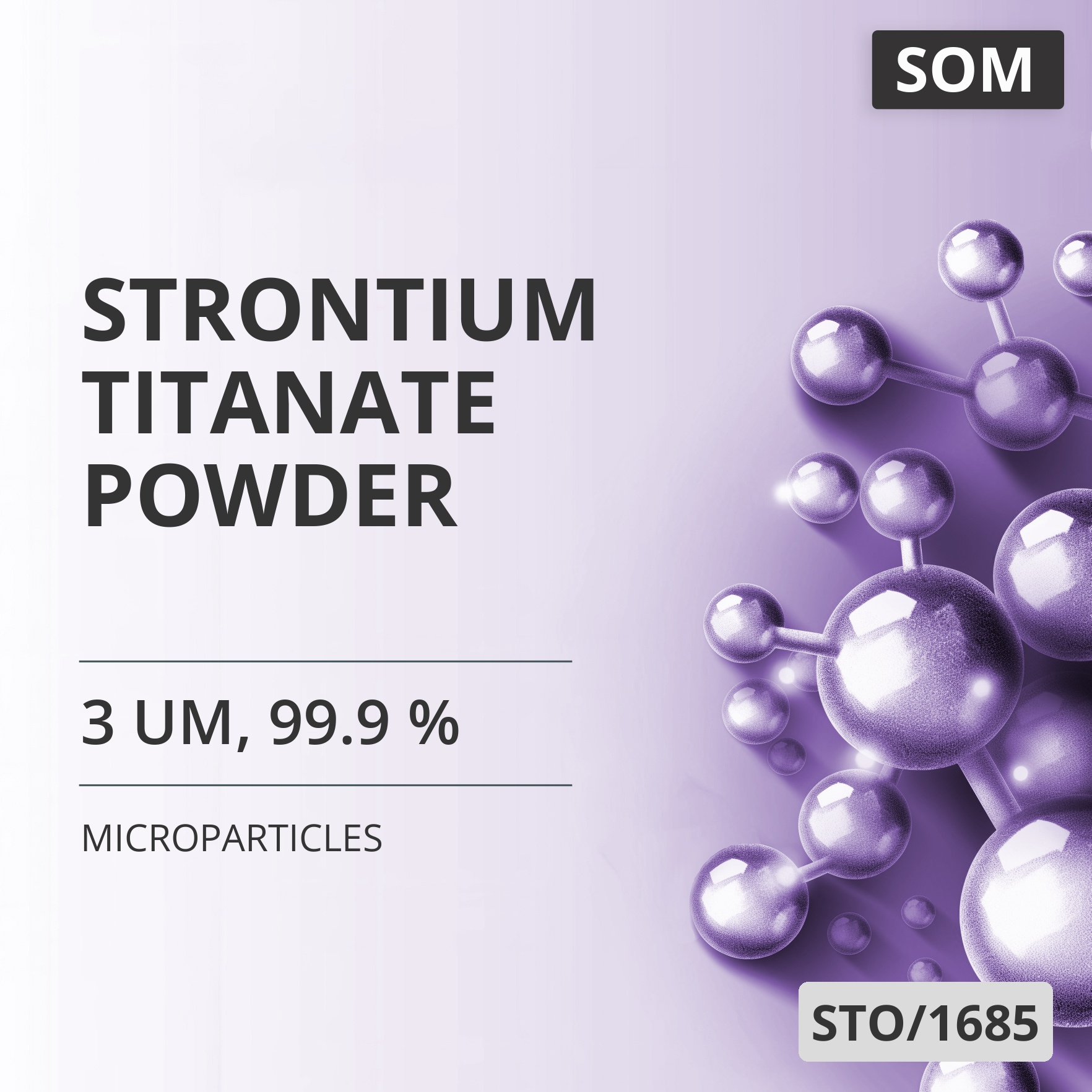 Strontium Titanate Powder, 3 um, 99.9 % (STO/1685)