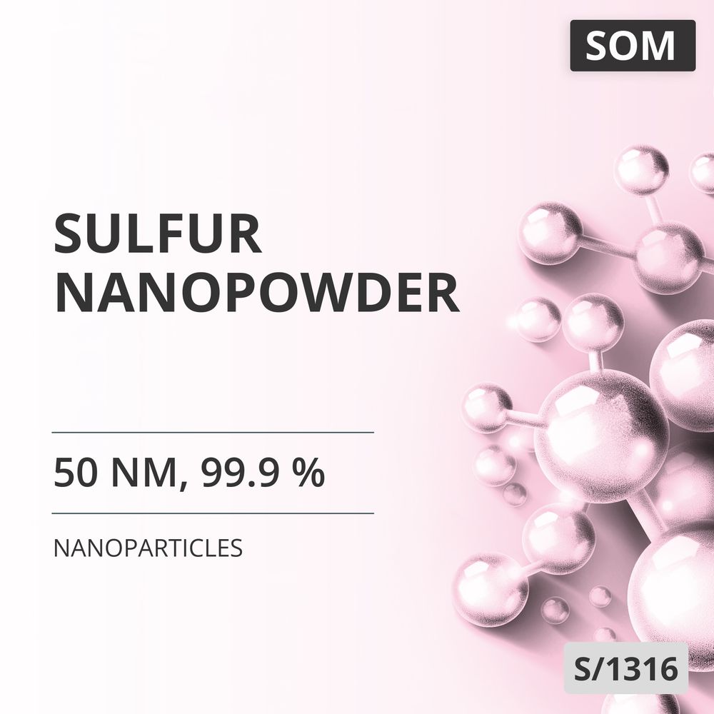 Sulfur Nanopowder, 50 nm, 99.9 % (S/1316)