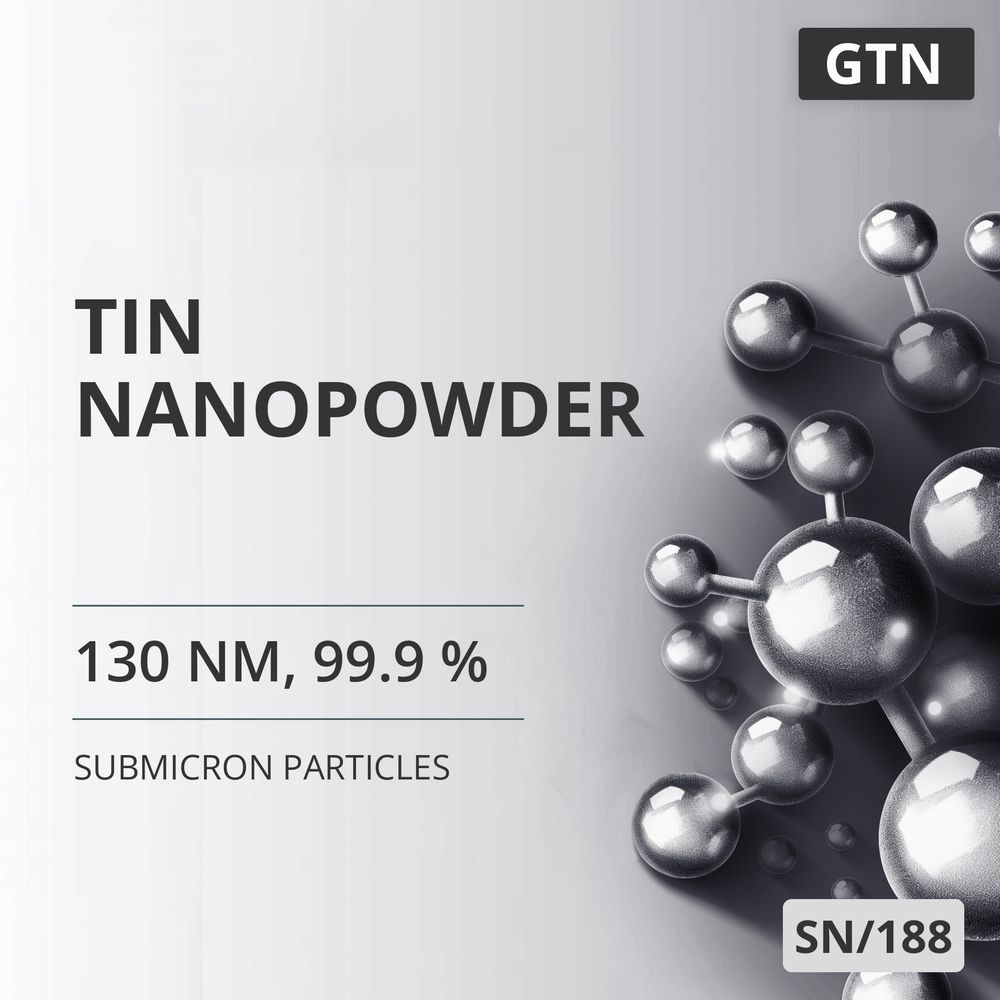 Tin Nanopowder, 130 nm, 99.9 % (SN/188)