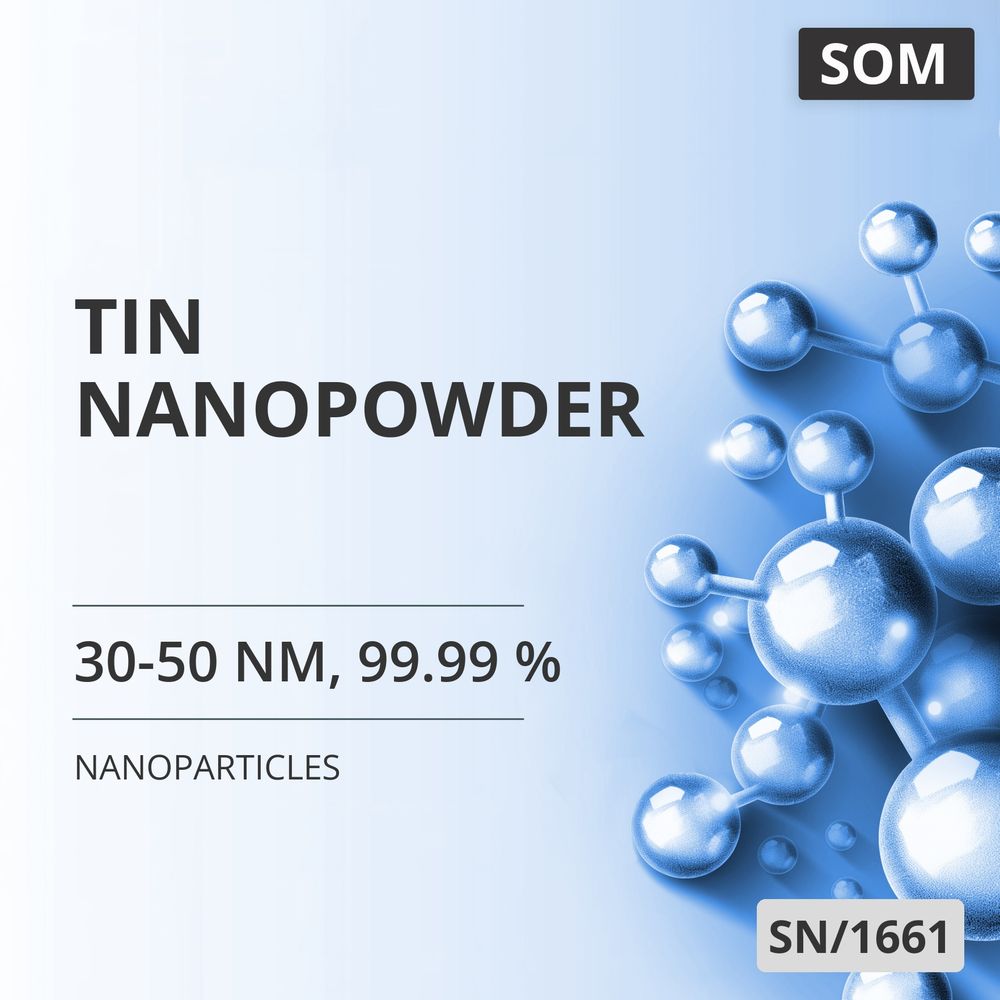 Tin Nanopowder, 30-50 nm, 99.99 % (SN/1661)