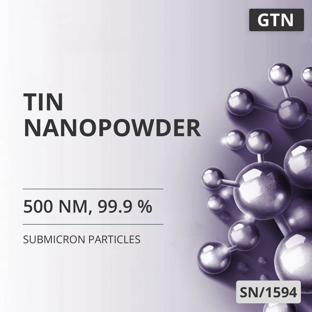 Tin Nanopowder, 500 nm, 99.9 % (SN/1594)