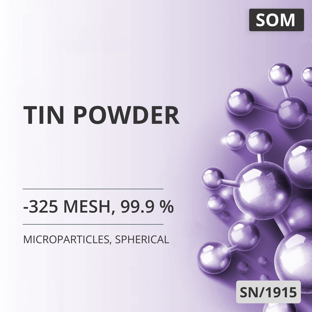 Tin Powder, -325 Mesh, 99.9 %, Spherical (SN/1915)