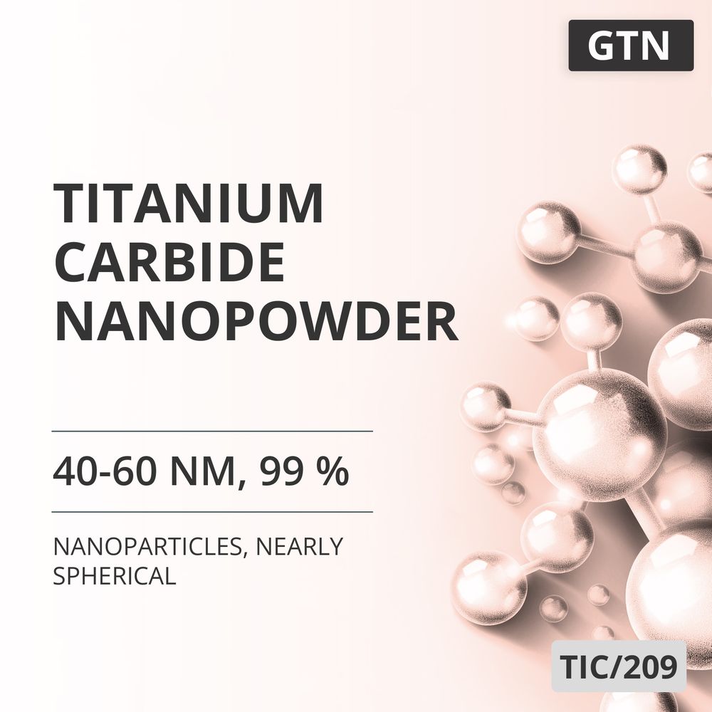 Titanium Carbide Nanopowder, 40-60 nm, 99 %, Nearly Spherical (TIC/209)