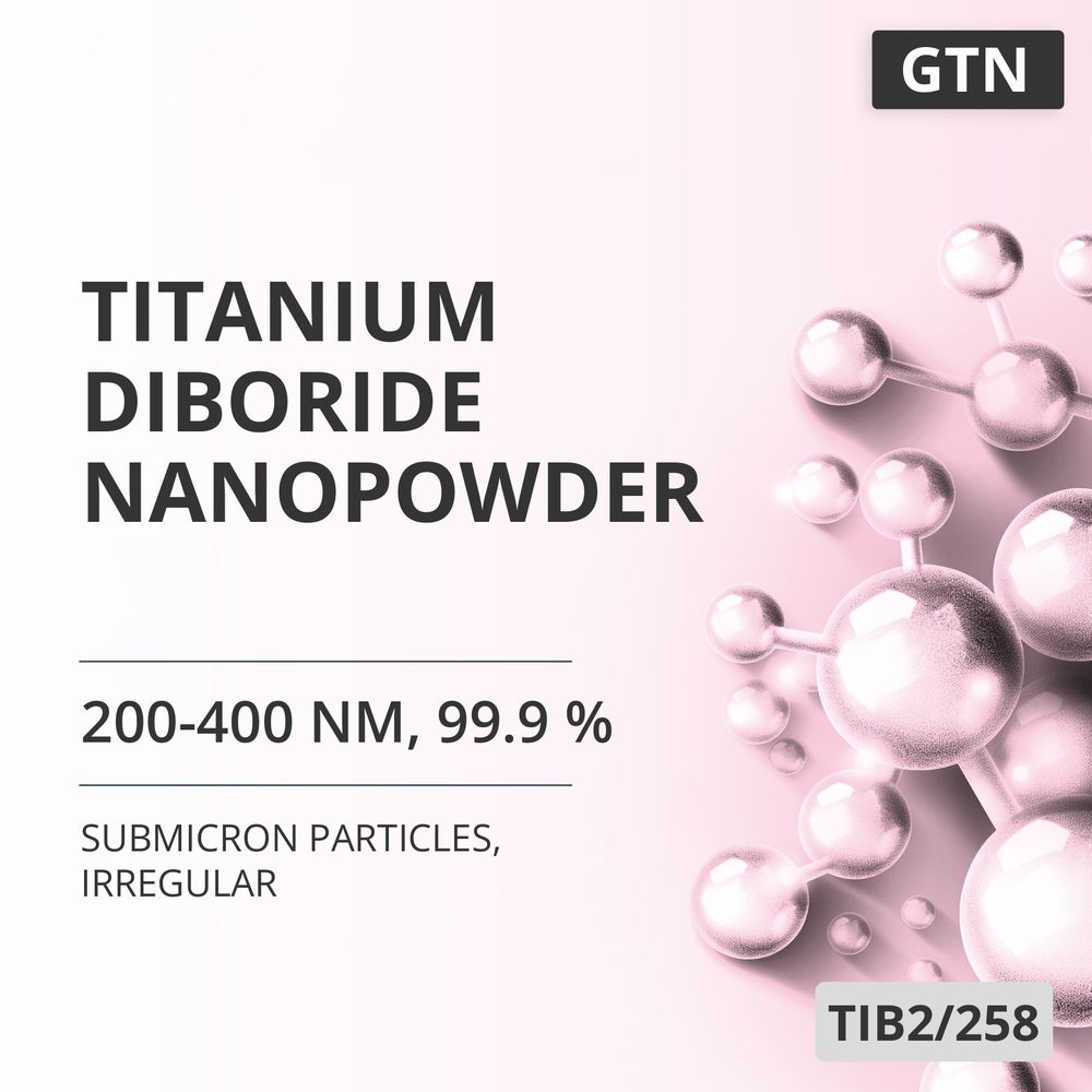 Titanium Diboride Nanopowder, 200-400 nm, 99.9 %, Irregular (TIB2/258)