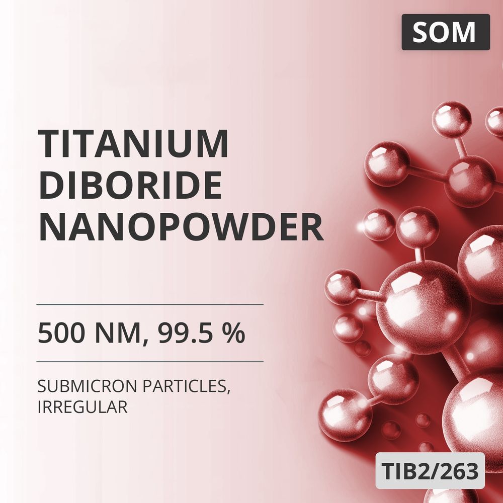 Titanium Diboride Nanopowder, 500 nm, 99.5 %, Irregular (TIB2/263)