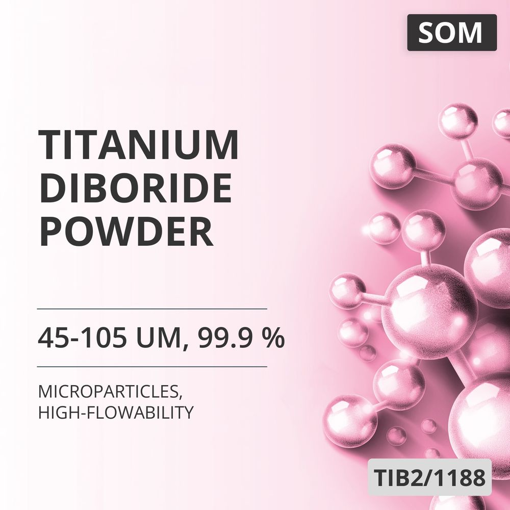 Titanium Diboride Powder, 45-105 um, 99.9 %, High-Flowability (TIB2/1188)