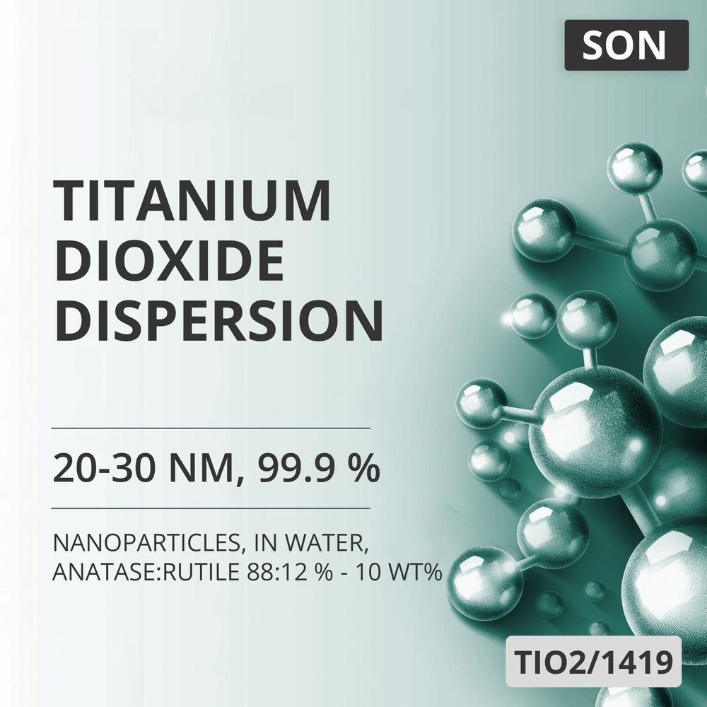 Titanium Dioxide Dispersion, 20-30 nm, 99.9 %, in Water, Anatase:Rutile 88:12 % - 10 wt% (TIO2/1419)