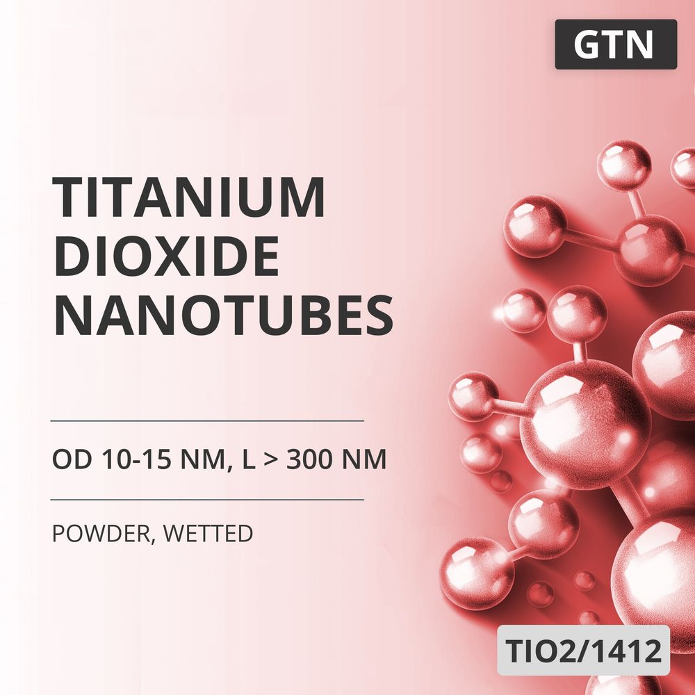 Titanium Dioxide Nanotubes, OD 10-15 nm, L > 300 nm, 99 %, Wetted (TIO2/1412)