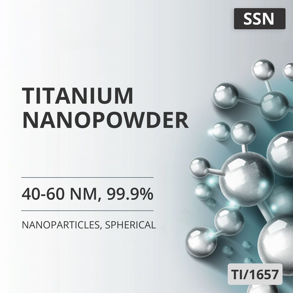 Titanium Nanopowder, 40-60 nm, 99.9%, Spherical (TI/1657)