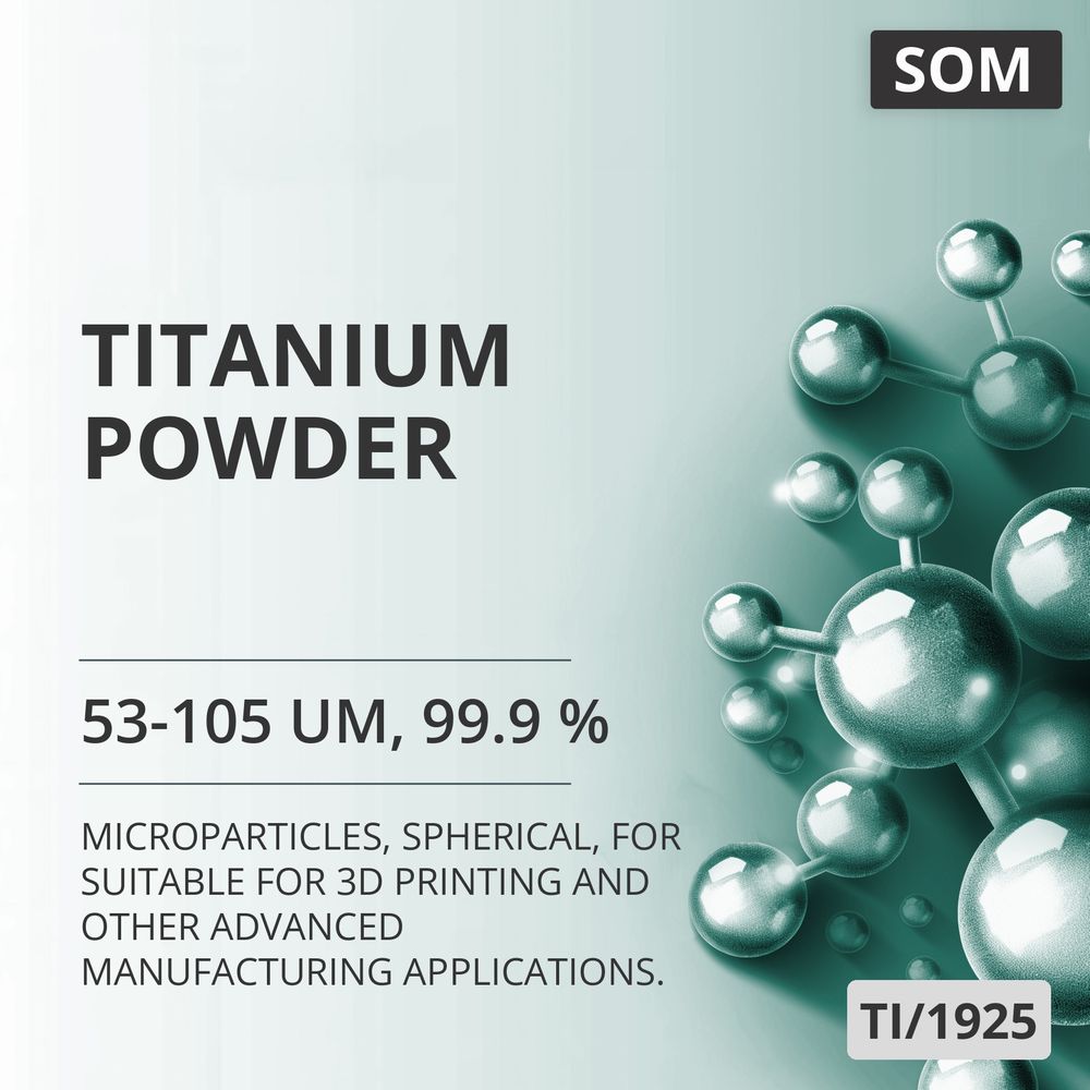 Titanium Powder, 53-105 um, 99.9 %, Spherical, for Suitable For 3D Printing And Other Advanced Manufacturing Applications. (TI/1925)