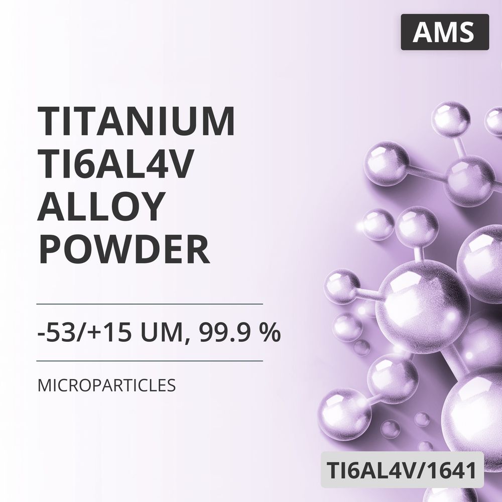 Titanium Ti6Al4V Alloy Powder, -53/+15 um, 99.9 % (TI6AL4V/1641)