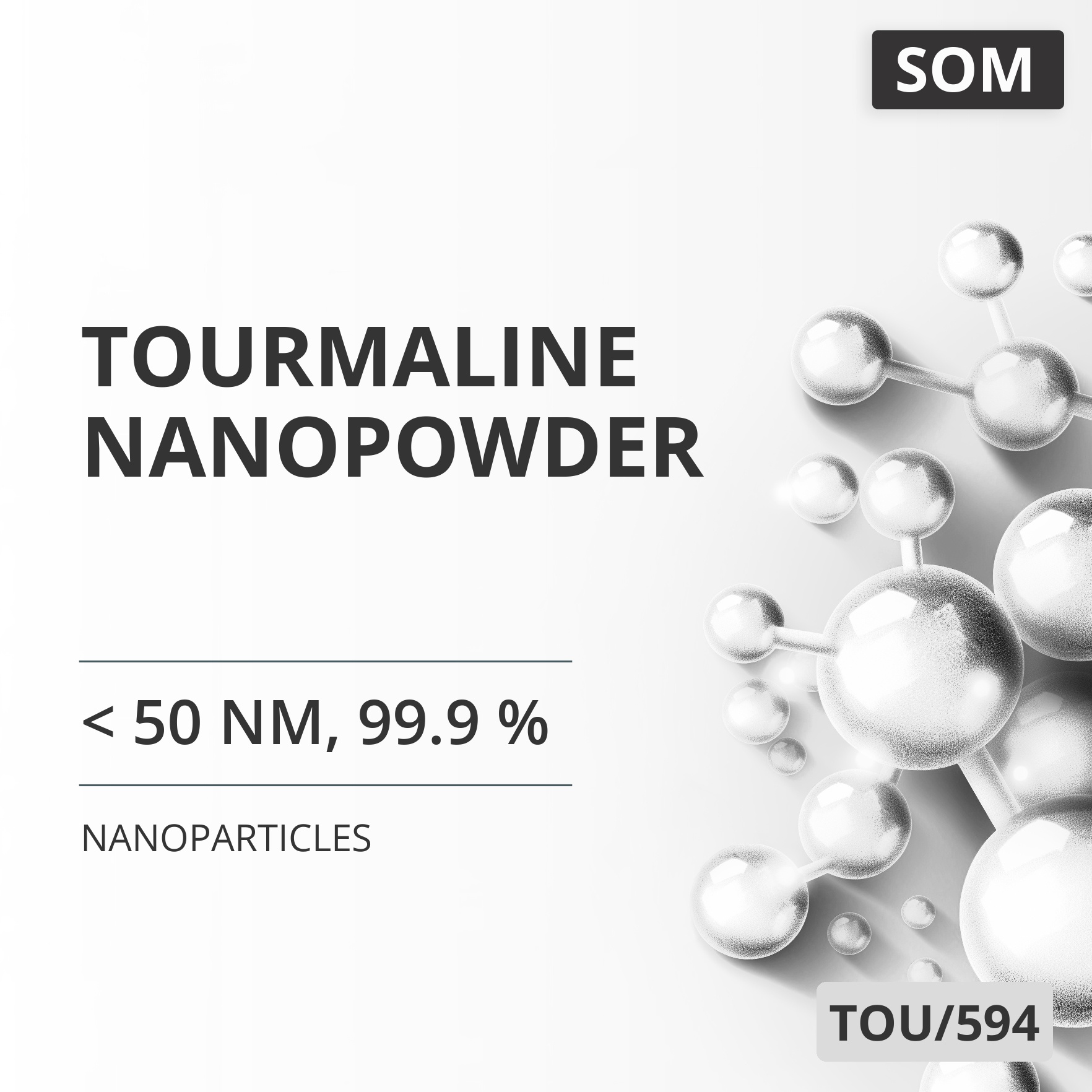 Tourmaline Nanopowder, < 50 nm, 99.9 % (TOU/594)