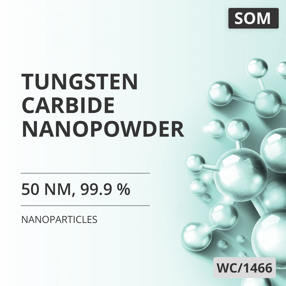 Tungsten Carbide Nanopowder, 50 nm, 99.9 % (WC/1466)