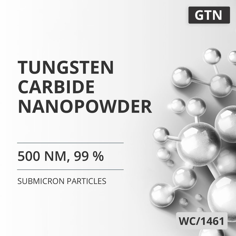Tungsten Carbide Nanopowder, 500 nm, 99 % (WC/1461)