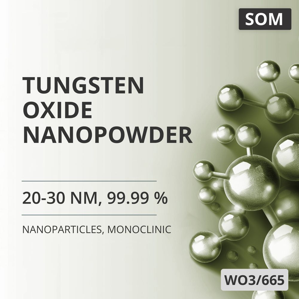 Tungsten Oxide Nanopowder, 20-30 nm, 99.99 %, Monoclinic (WO3/665)