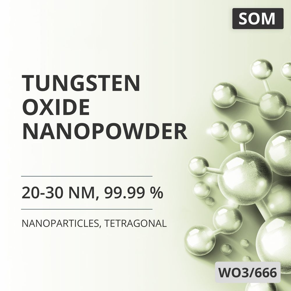 Tungsten Oxide Nanopowder, 20-30 nm, 99.99 %, Tetragonal (WO3/666)