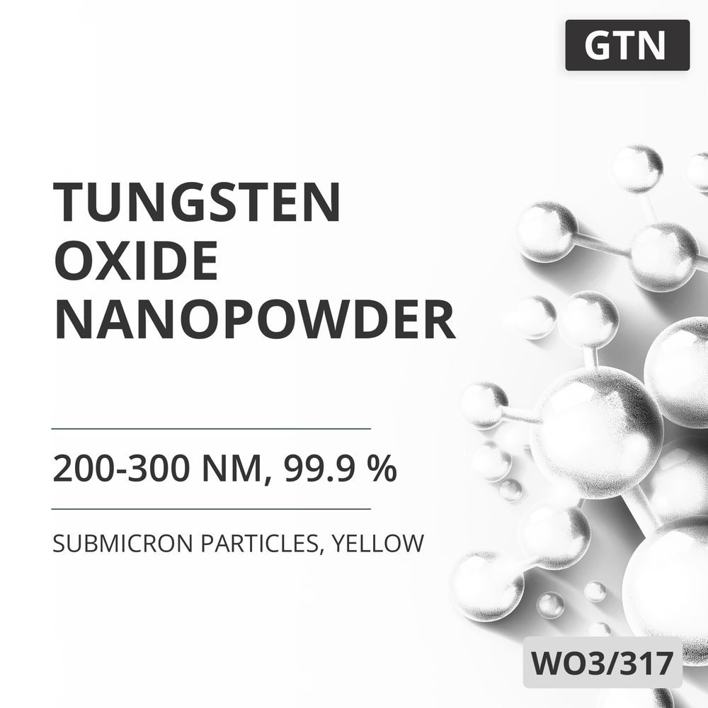 Tungsten Oxide Nanopowder, 200-300 nm, 99.9 %, Yellow (WO3/317)