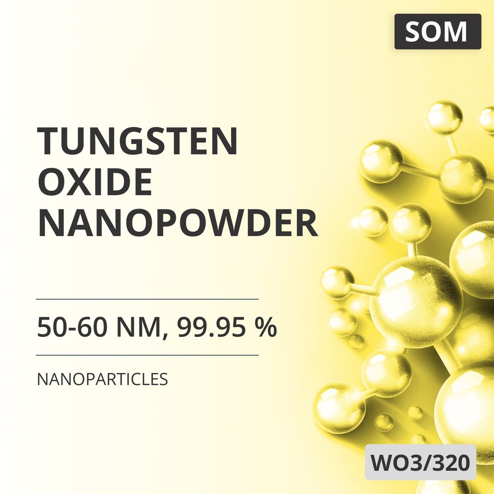 Tungsten Oxide Nanopowder, 50-60 nm, 99.95 % (WO3/320)