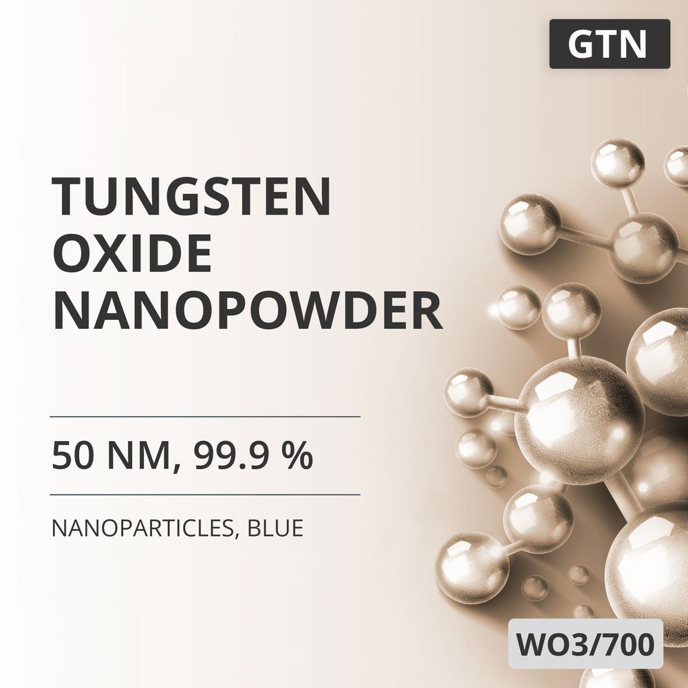 Tungsten Oxide Nanopowder, 50 nm, 99.9 %, Blue (WO3/700)