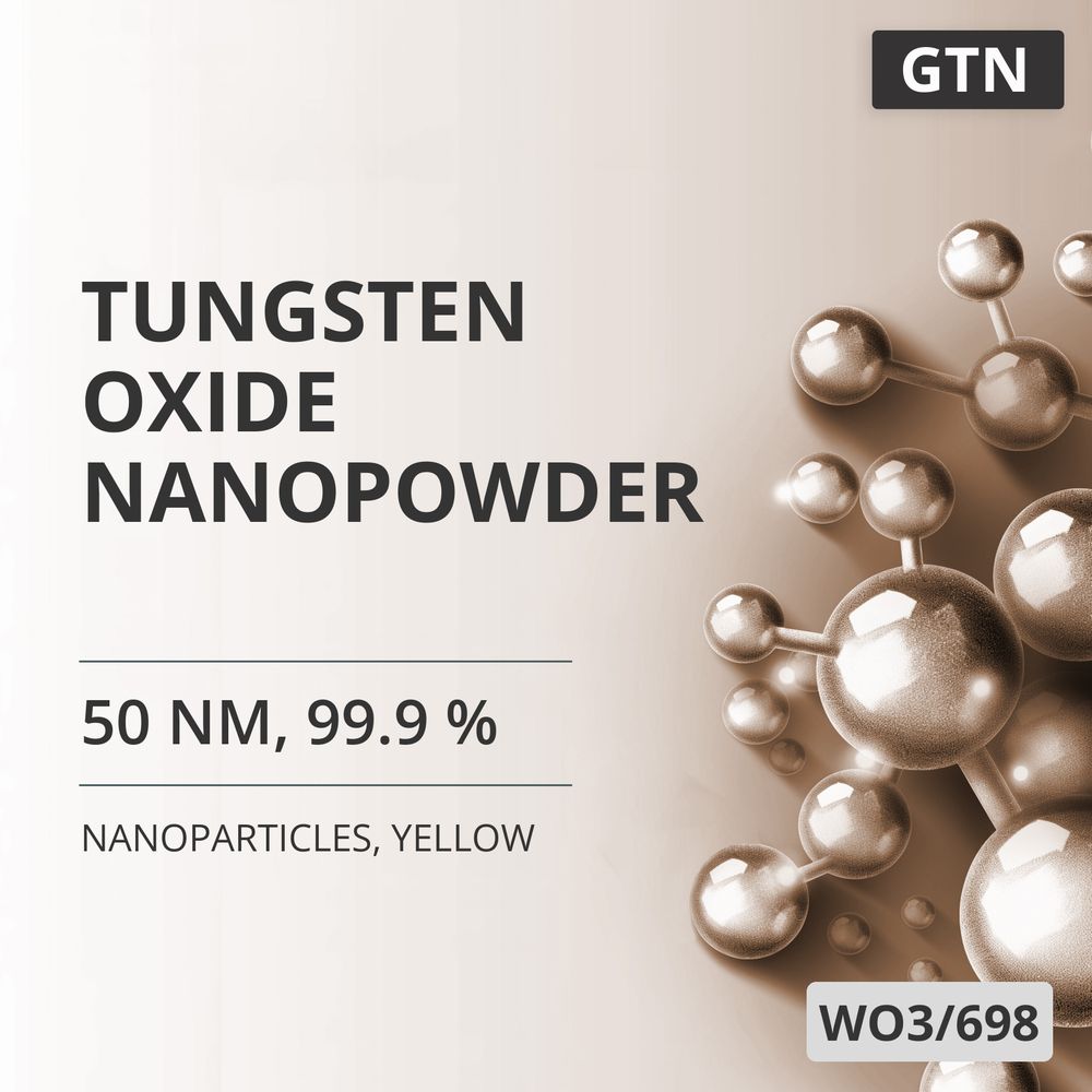 Tungsten Oxide Nanopowder, 50 nm, 99.9 %, Yellow (WO3/698)