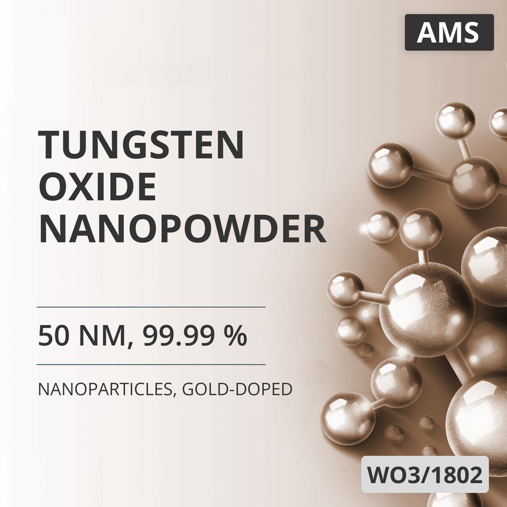 Tungsten Oxide Nanopowder, 50 nm, 99.99 %, Gold-Doped (WO3/1802)