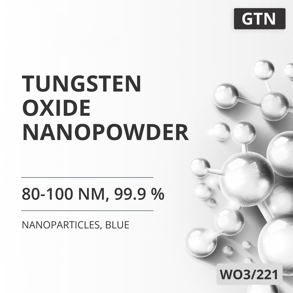 Tungsten Oxide Nanopowder, 80-100 nm, 99.9 %, Blue (WO3/221)