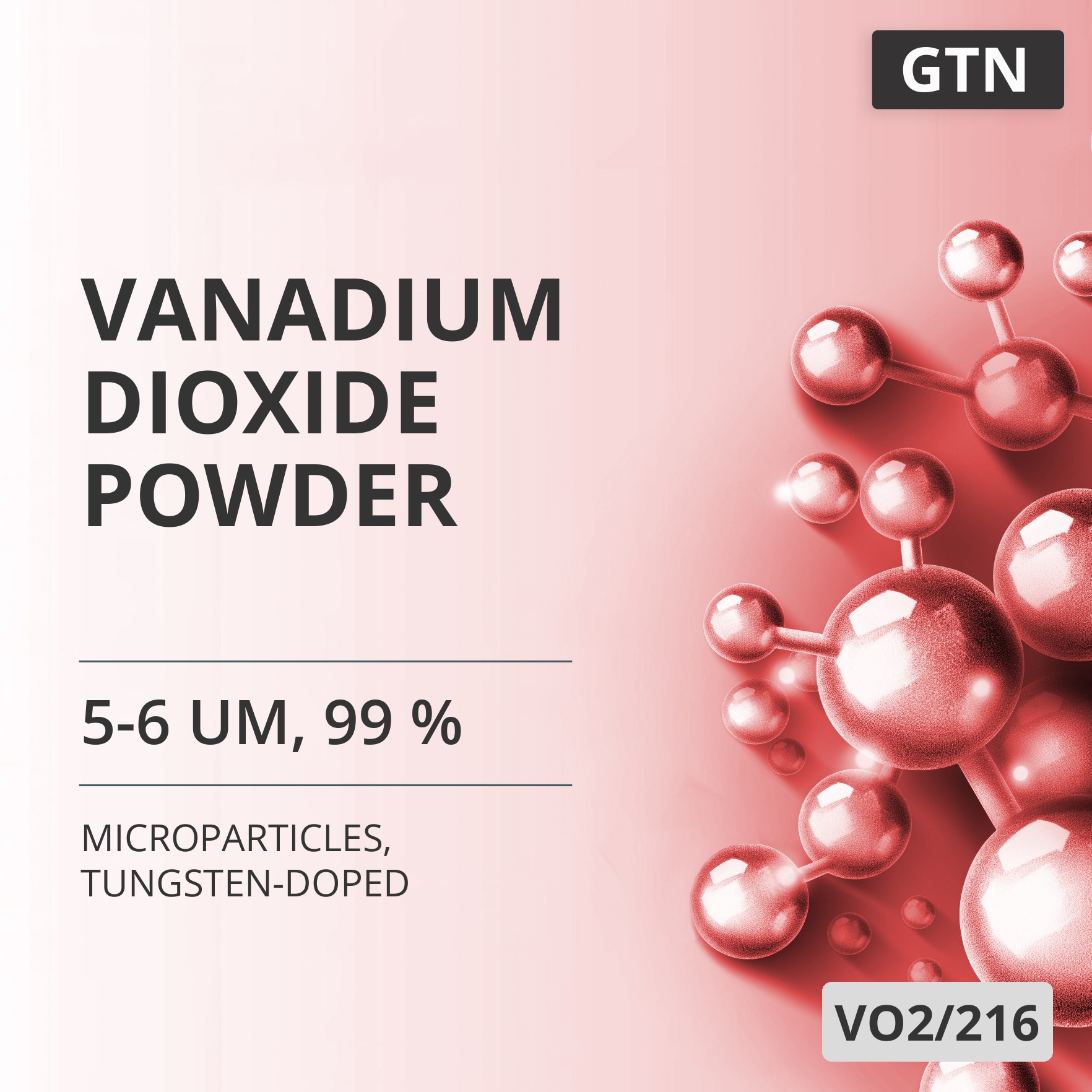 Vanadium Dioxide Powder, 5-6 um, 99 %, Tungsten-Doped (VO2/216)