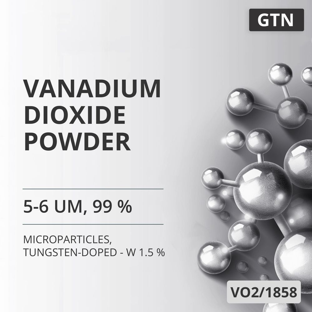 Vanadium Dioxide Powder, 5-6 um, 99 %, Tungsten-Doped - W 1.5 % (VO2/1858)