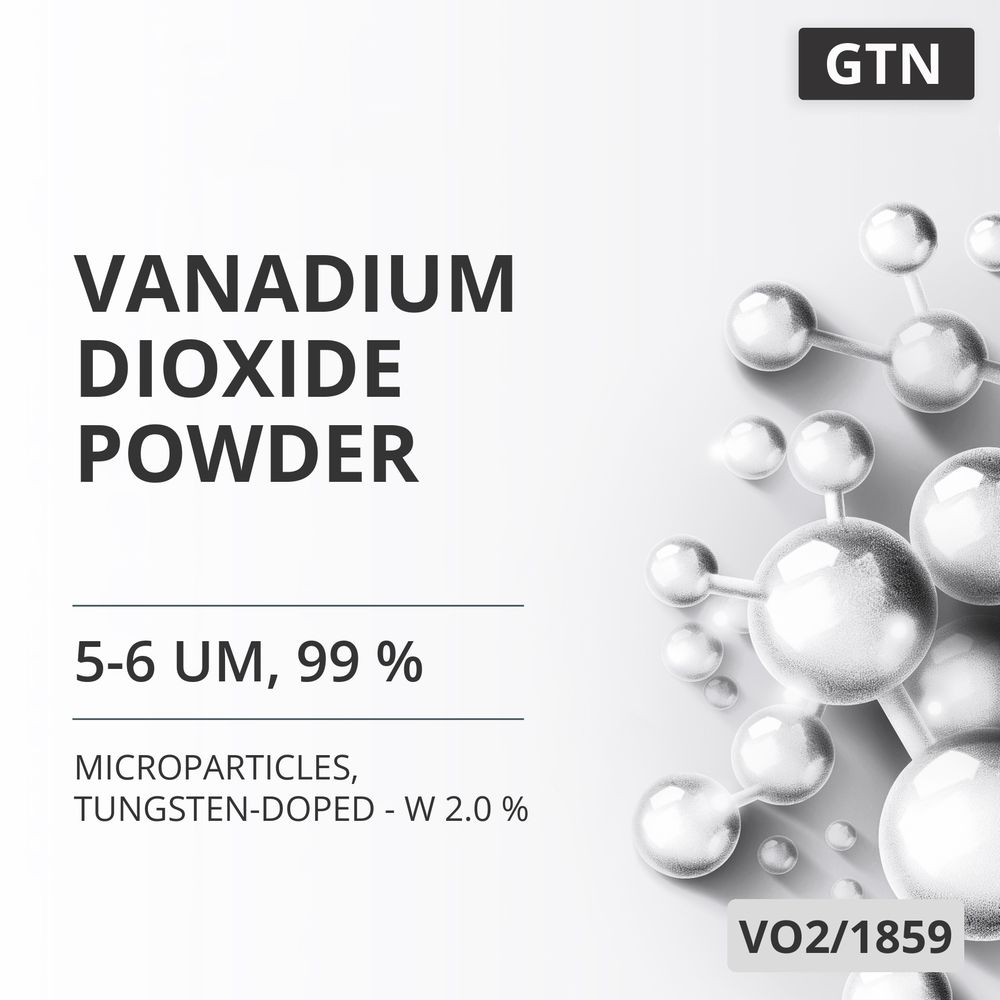 Vanadium Dioxide Powder, 5-6 um, 99 %, Tungsten-Doped - W 2.0 % (VO2/1859)