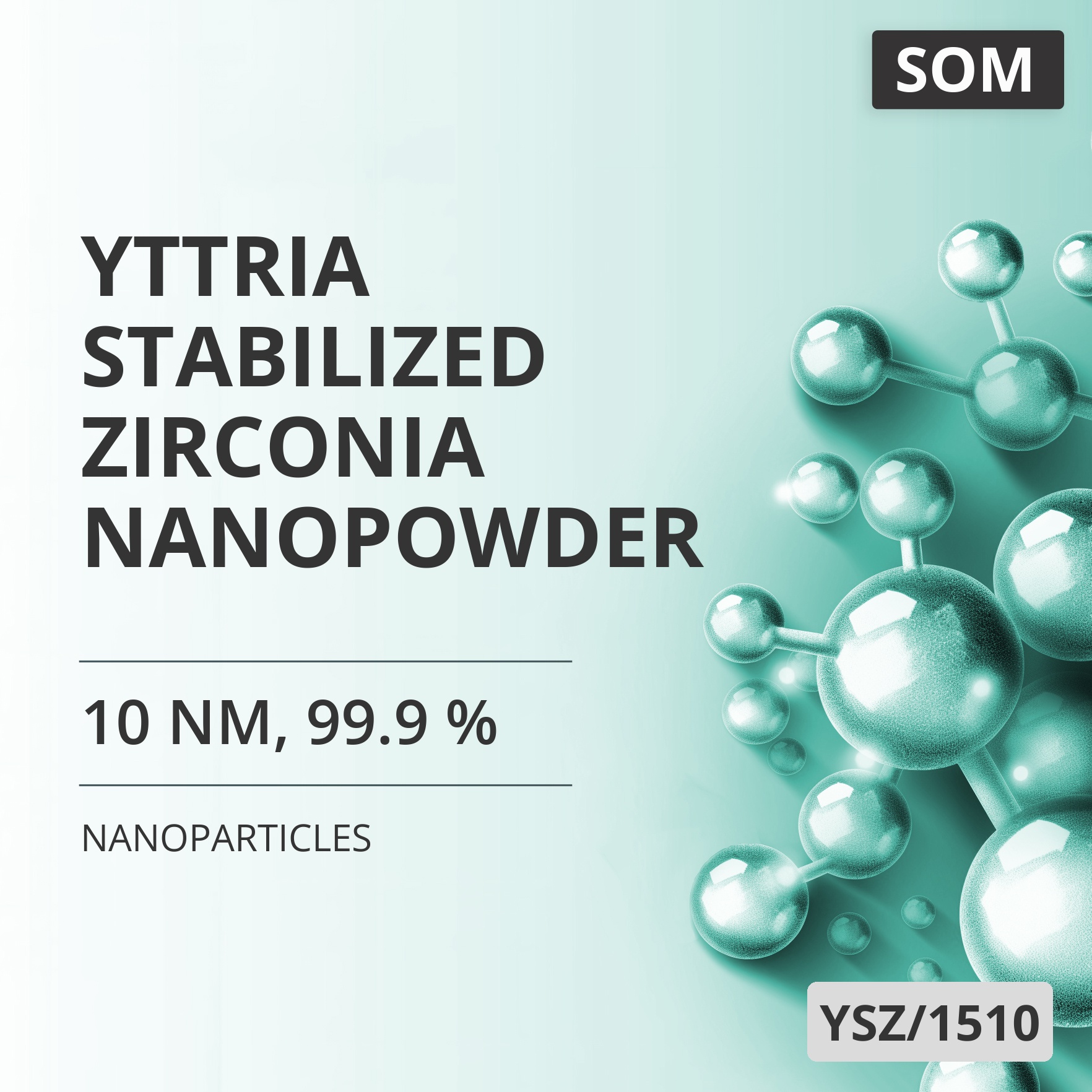 Yttria-Stabilized Zirconia Nanopowder, 10 nm, 99.9 % (YSZ/1510)