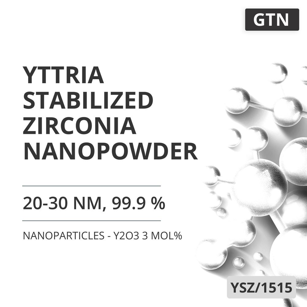 Yttria-Stabilized Zirconia Nanopowder, 20-30 nm, 99.9 % - Y2O3 3 mol% (YSZ/1515)