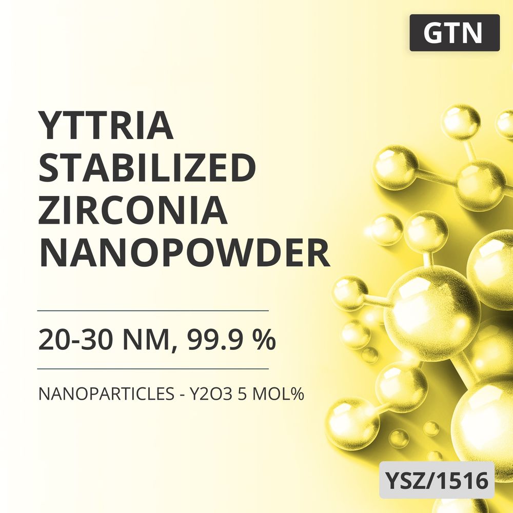 Yttria-Stabilized Zirconia Nanopowder, 20-30 nm, 99.9 % - Y2O3 5 mol% (YSZ/1516)