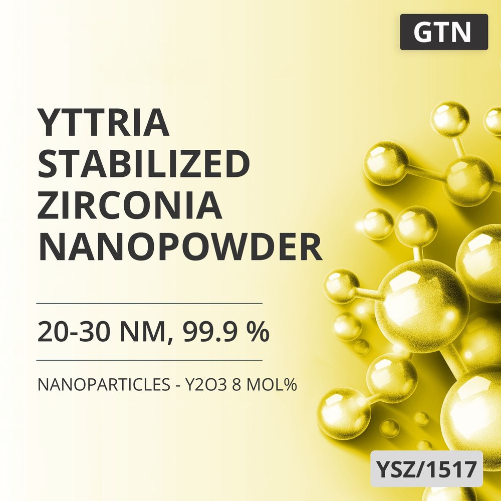 Yttria-Stabilized Zirconia Nanopowder, 20-30 nm, 99.9 % - Y2O3 8 mol% (YSZ/1517)