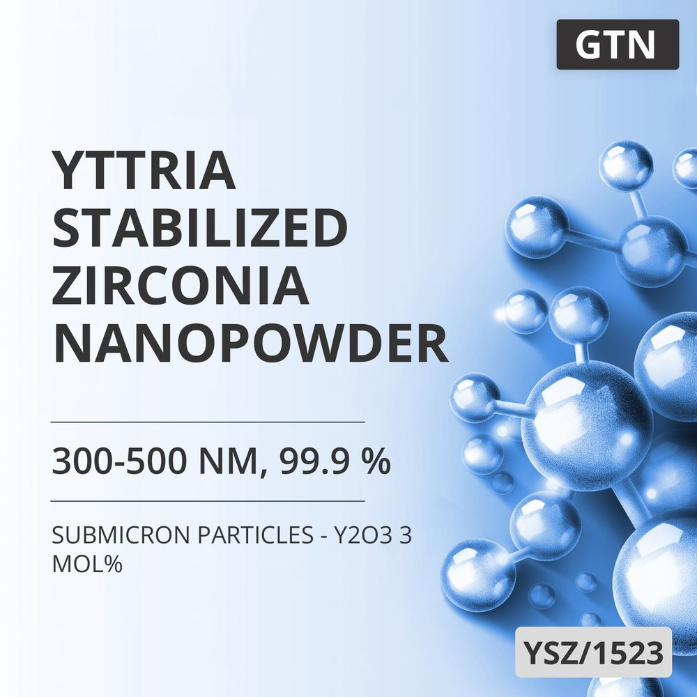Yttria-Stabilized Zirconia Nanopowder, 300-500 nm, 99.9 % - Y2O3 3 mol% (YSZ/1523)