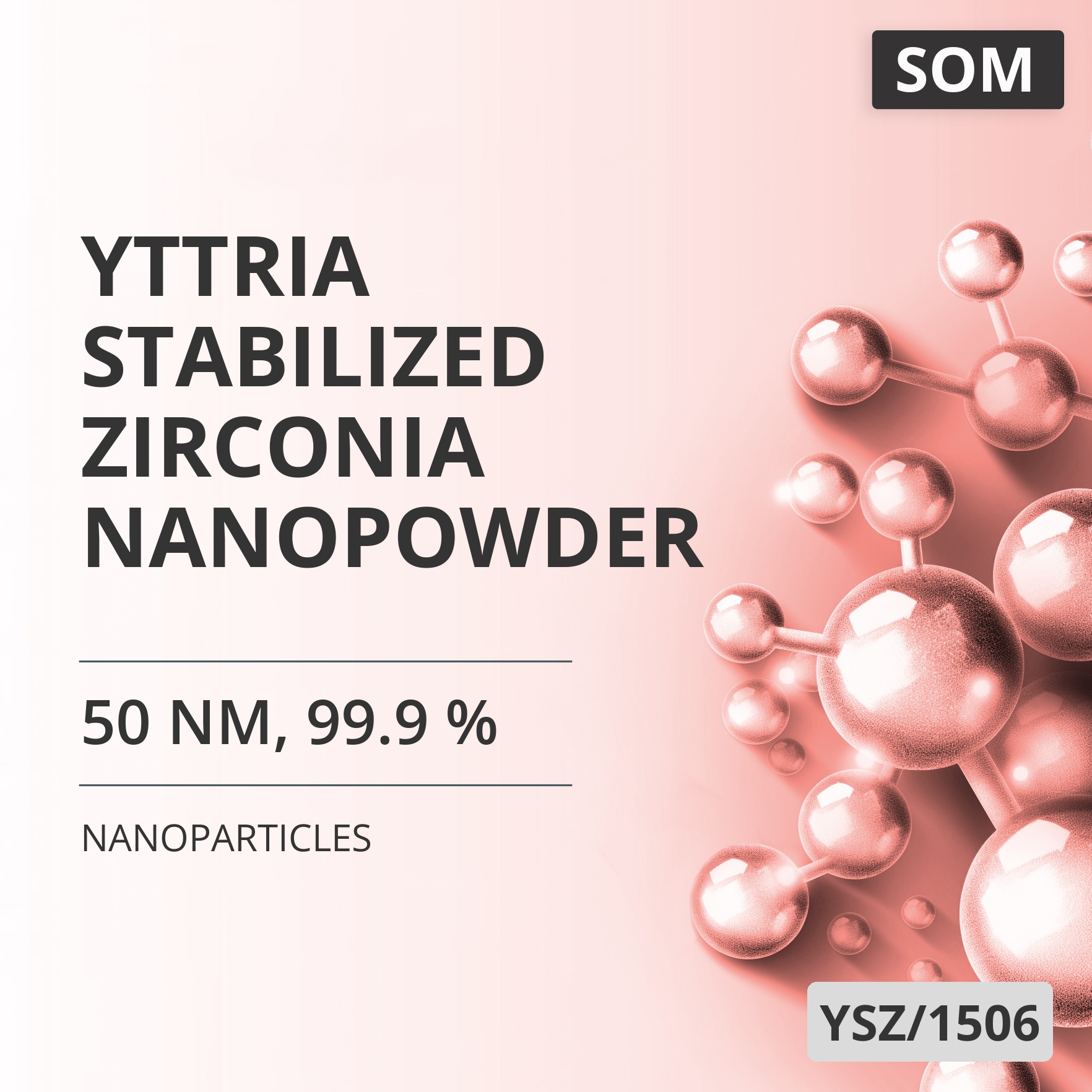 Yttria-Stabilized Zirconia Nanopowder, 50 nm, 99.9 % (YSZ/1506)