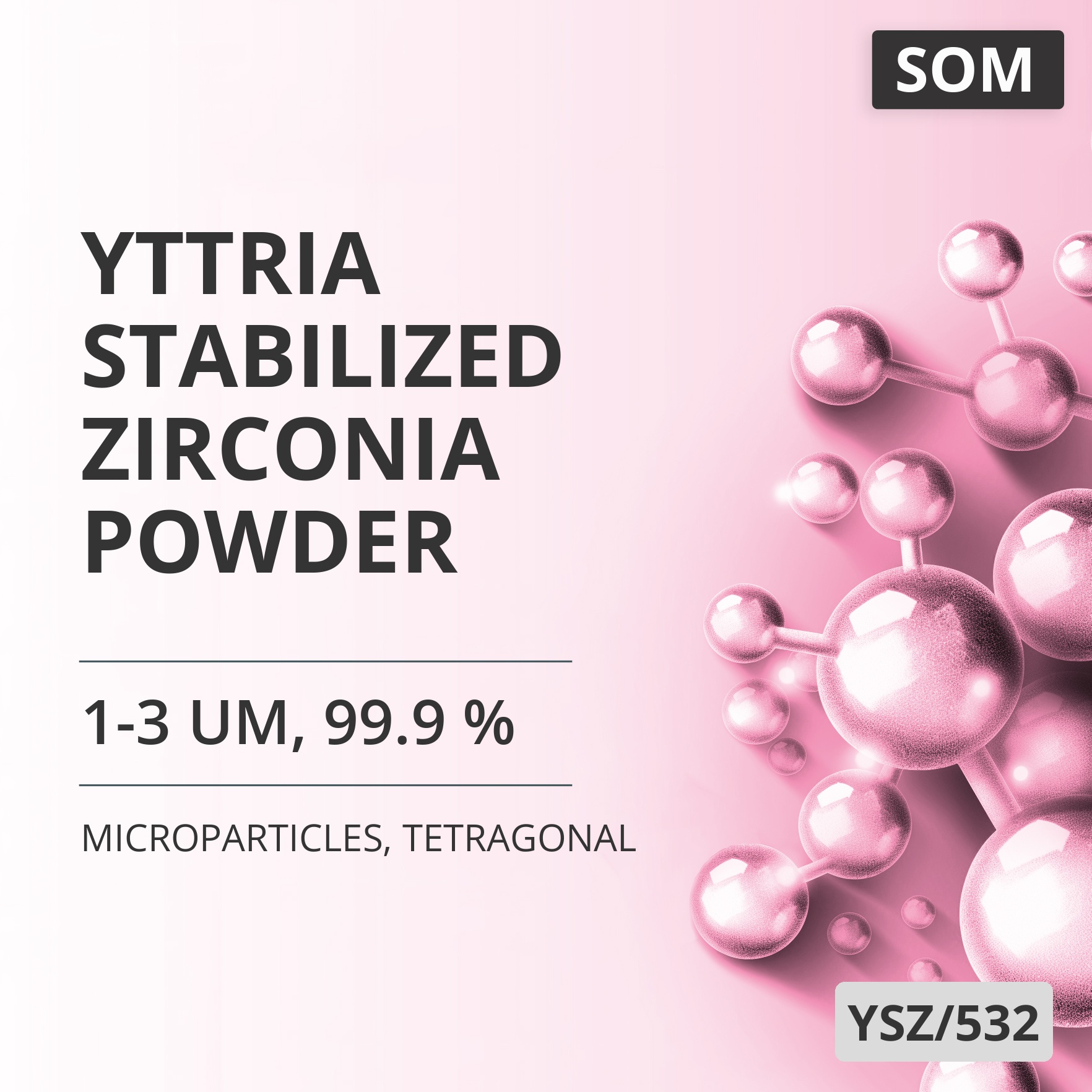 Yttria-Stabilized Zirconia Powder, 1-3 um, 99.9 %, Tetragonal (YSZ/532)