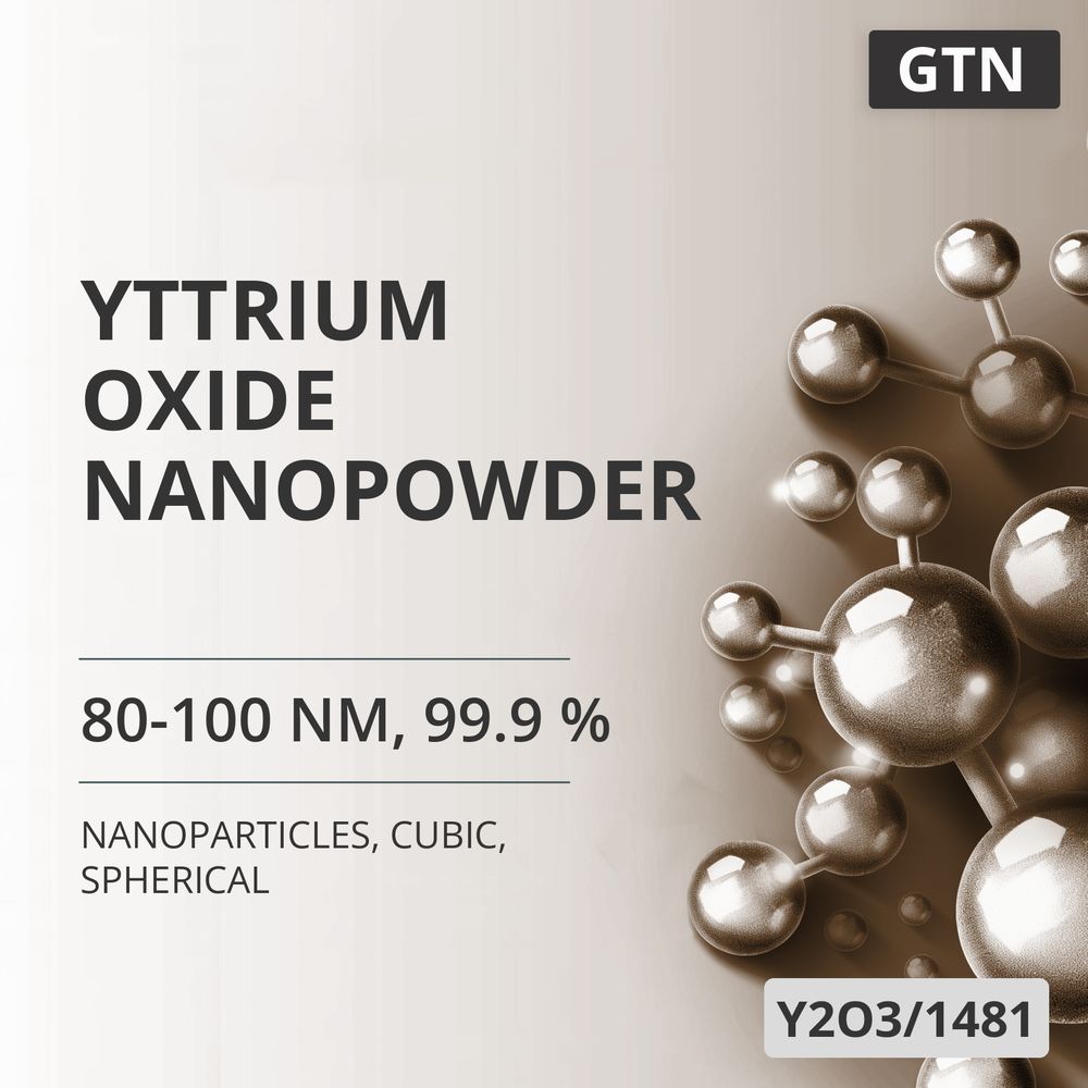 Yttrium Oxide Nanopowder, 80-100 nm, 99.9 %, Cubic, Spherical (Y2O3/1481)