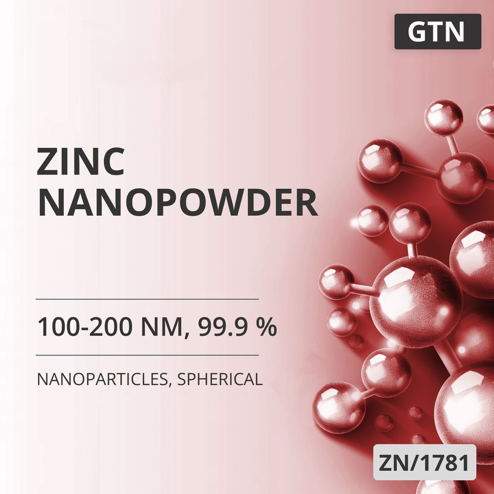 Zinc Nanopowder, 100-200 nm, 99.9 %, Spherical (ZN/1781)