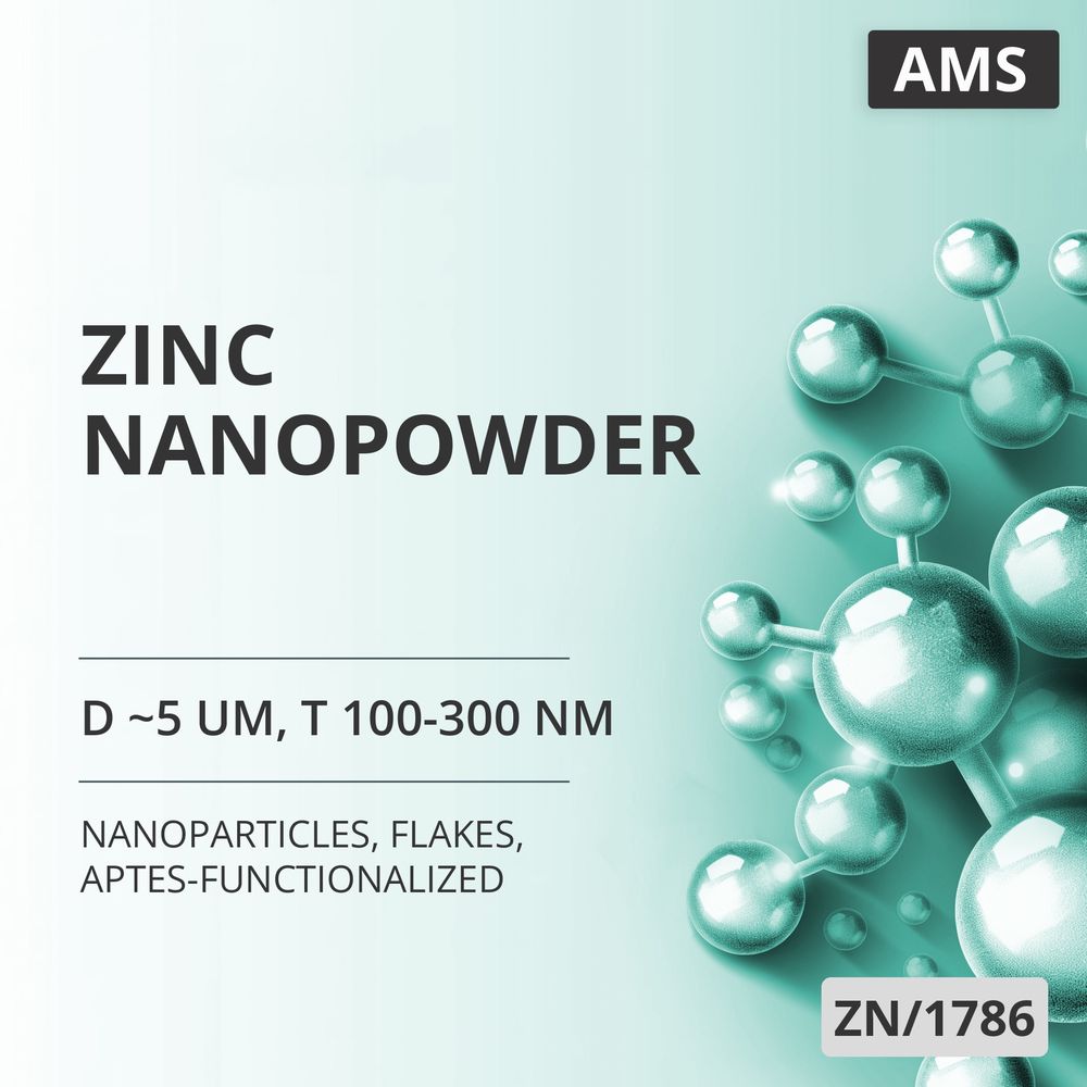 Zinc Nanopowder, D ~5 um, T 100-300 nm, 99.9 %, Flakes, APTES-Functionalized (ZN/1786)