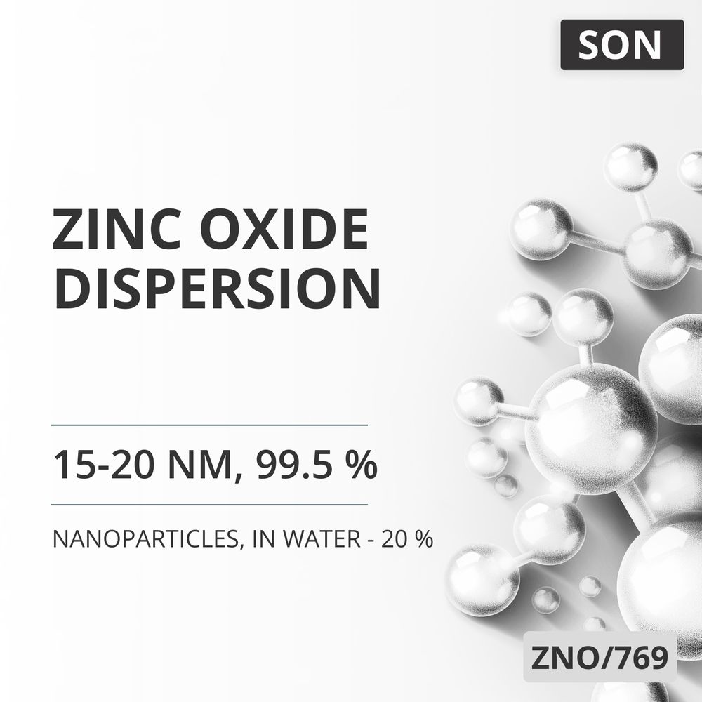 Zinc Oxide Dispersion, 15-20 nm, 99.5 %, in Water - 20 % (ZNO/769)