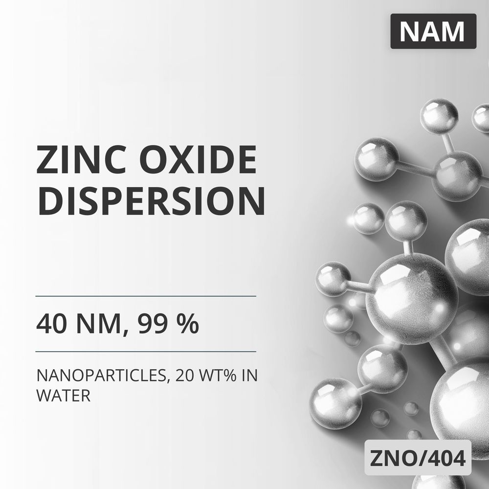 Zinc Oxide Dispersion, 40 nm, 99 %, 20 wt% in Water (ZNO/404)