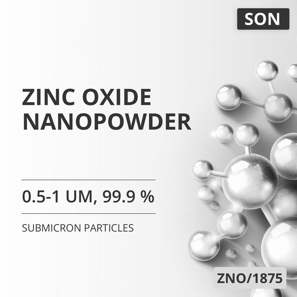 Zinc Oxide Nanopowder, 0.5-1 um, 99.9 % (ZNO/1875)