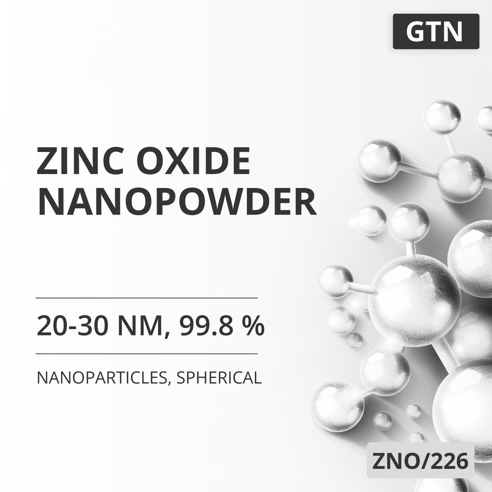 Zinc Oxide Nanopowder, 20-30 nm, 99.8 %, Spherical (ZNO/226)
