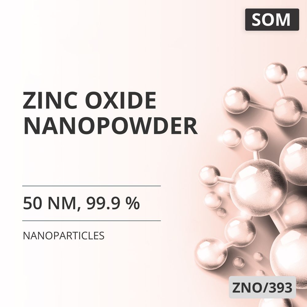 Zinc Oxide Nanopowder, 50 nm, 99.9 % (ZNO/393)