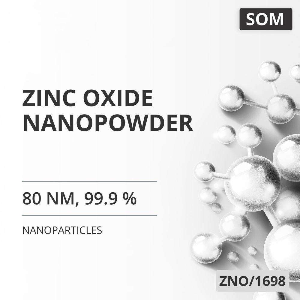 Zinc Oxide Nanopowder, 80 nm, 99.9 % (ZNO/1698)