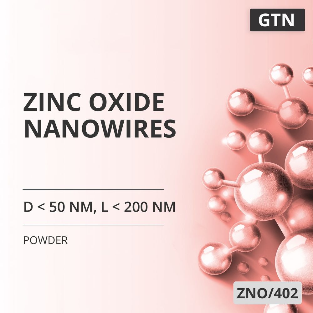 Zinc Oxide Nanowires, D < 50 nm, L < 200 nm, 99.9 % (ZNO/402)