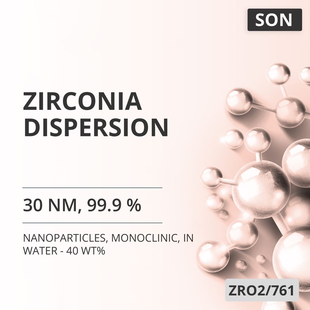 Zirconia Dispersion, 30 nm, 99.9 %, Monoclinic, in Water - 40 wt% (ZRO2/761)