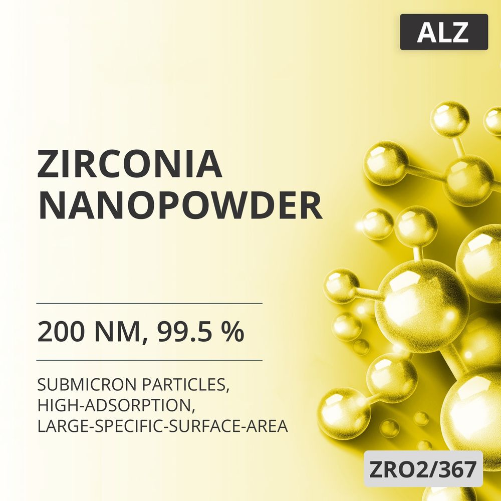 Zirconia Nanopowder, 200 nm, 99.5 %, High-Adsorption, Large-Specific-Surface-Area (ZRO2/367)