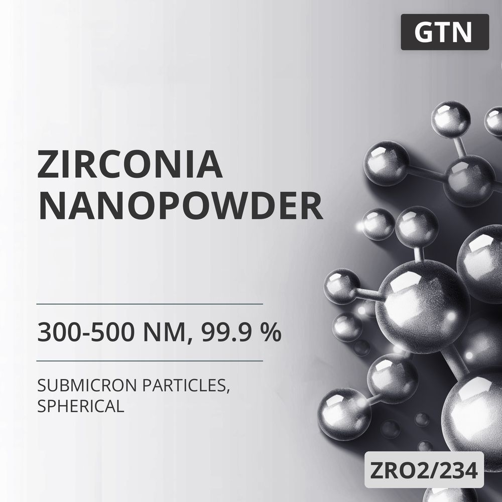 Zirconia Nanopowder, 300-500 nm, 99.9 %, Spherical (ZRO2/234)