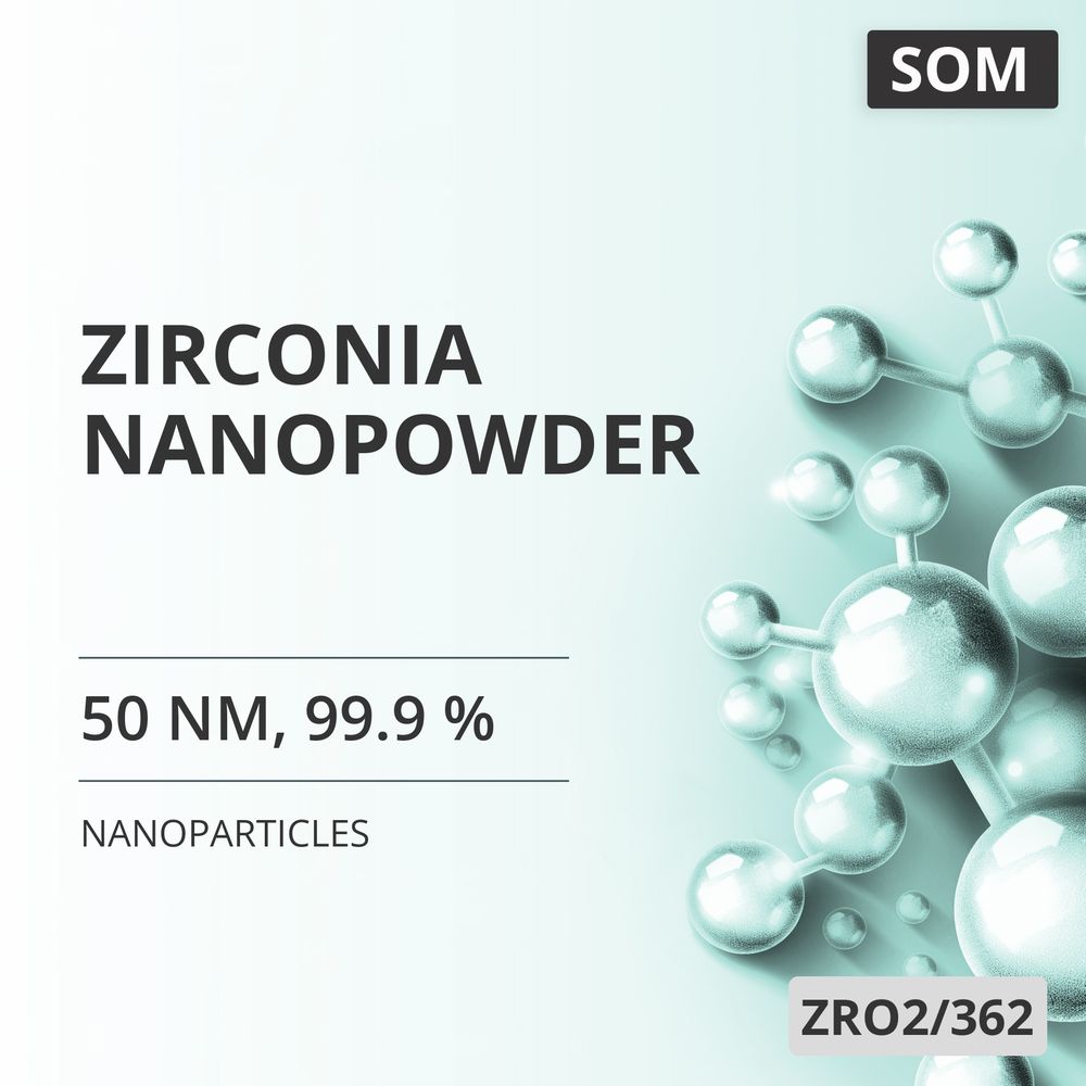 Zirconia Nanopowder, 50 nm, 99.9 % (ZRO2/362)